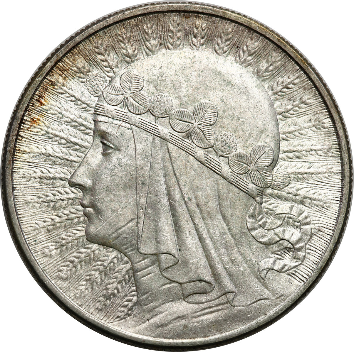 10 złotych 1932 głowa kobiety (bez znaku) - PIĘKNE